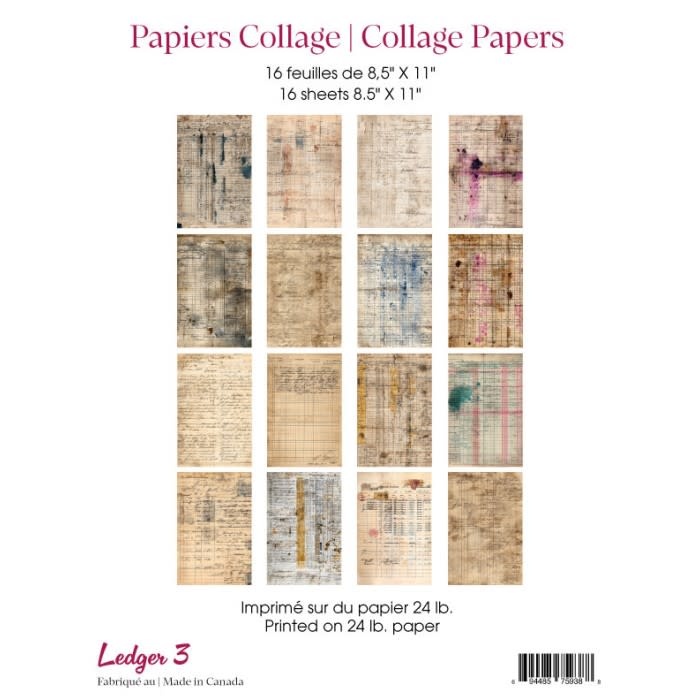 RONRON DESIGNS RONRON DESIGNS LEDGER 3 COLLAGE PAPERS