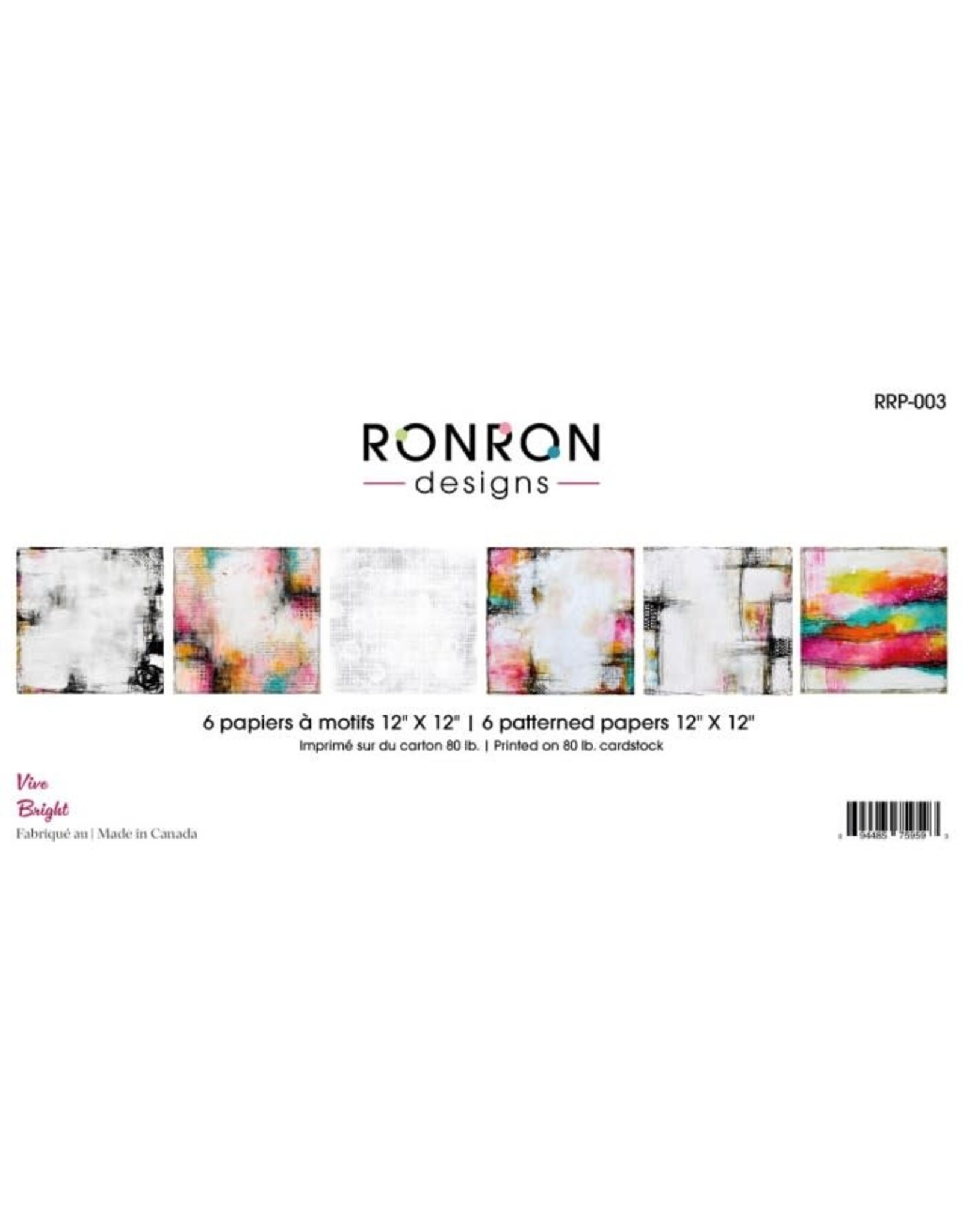 RONRON DESIGNS RONRON DESIGNS VIVE PATTERNED PAPERS