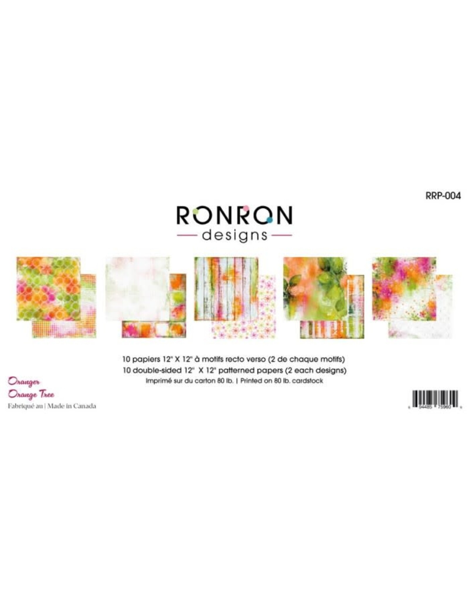 RONRON DESIGNS RONRON DESIGNS ORANGER PATTERNED PAPERS