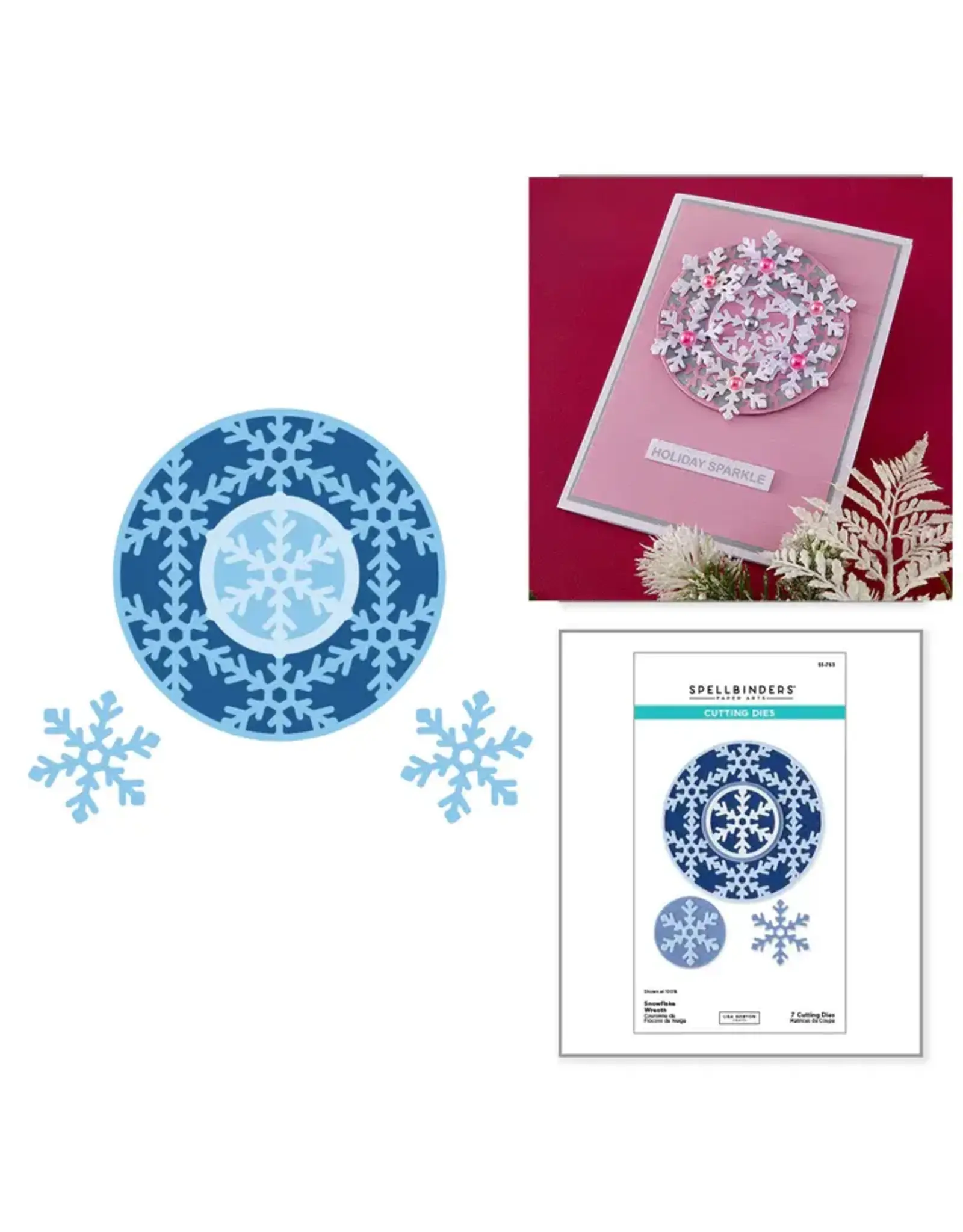 SPELLBINDERS SPELLBINDERS LISA HORTON SNOWFLAKE WREATH ETCHED DIE SET