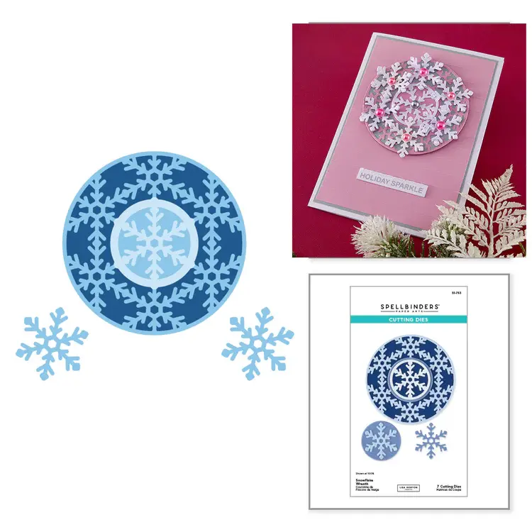 SPELLBINDERS SPELLBINDERS LISA HORTON SNOWFLAKE WREATH ETCHED DIE SET