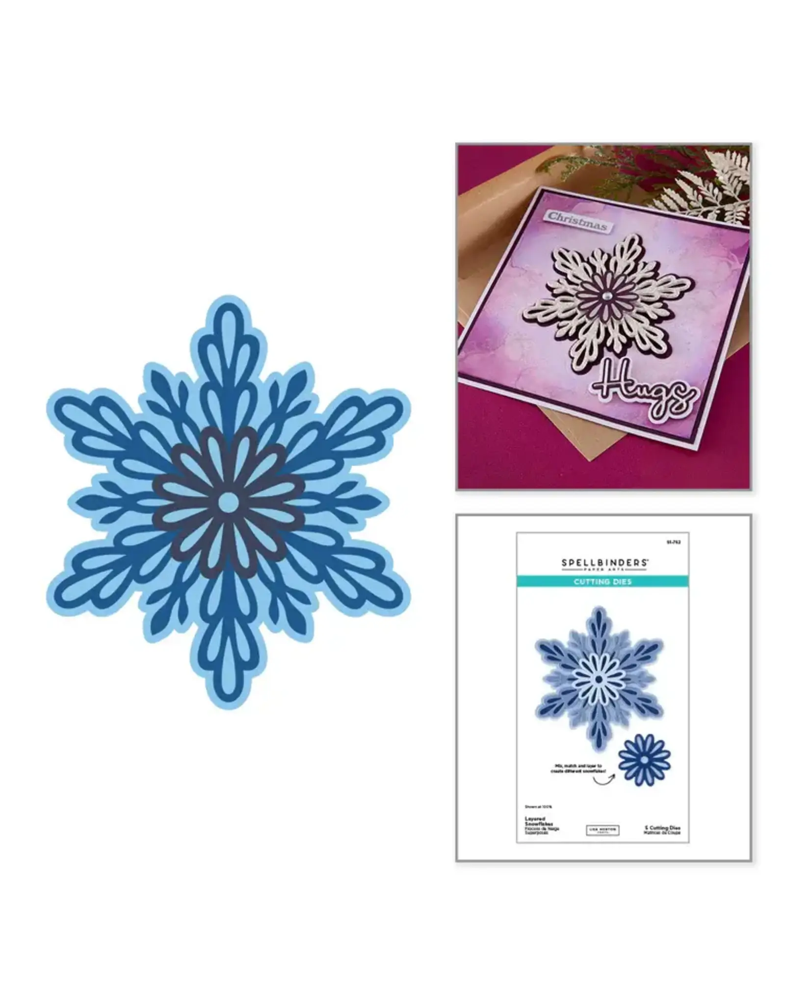 SPELLBINDERS SPELLBINDERS LISA HORTON LAYERED SNOWFLAKES ETCHED DIE SET