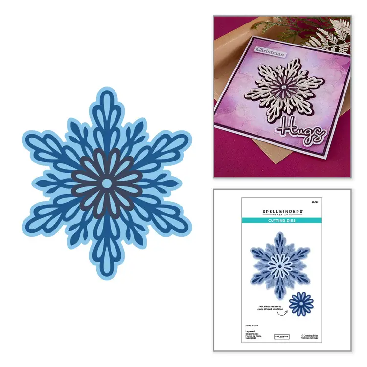 SPELLBINDERS SPELLBINDERS LISA HORTON LAYERED SNOWFLAKES ETCHED DIE SET