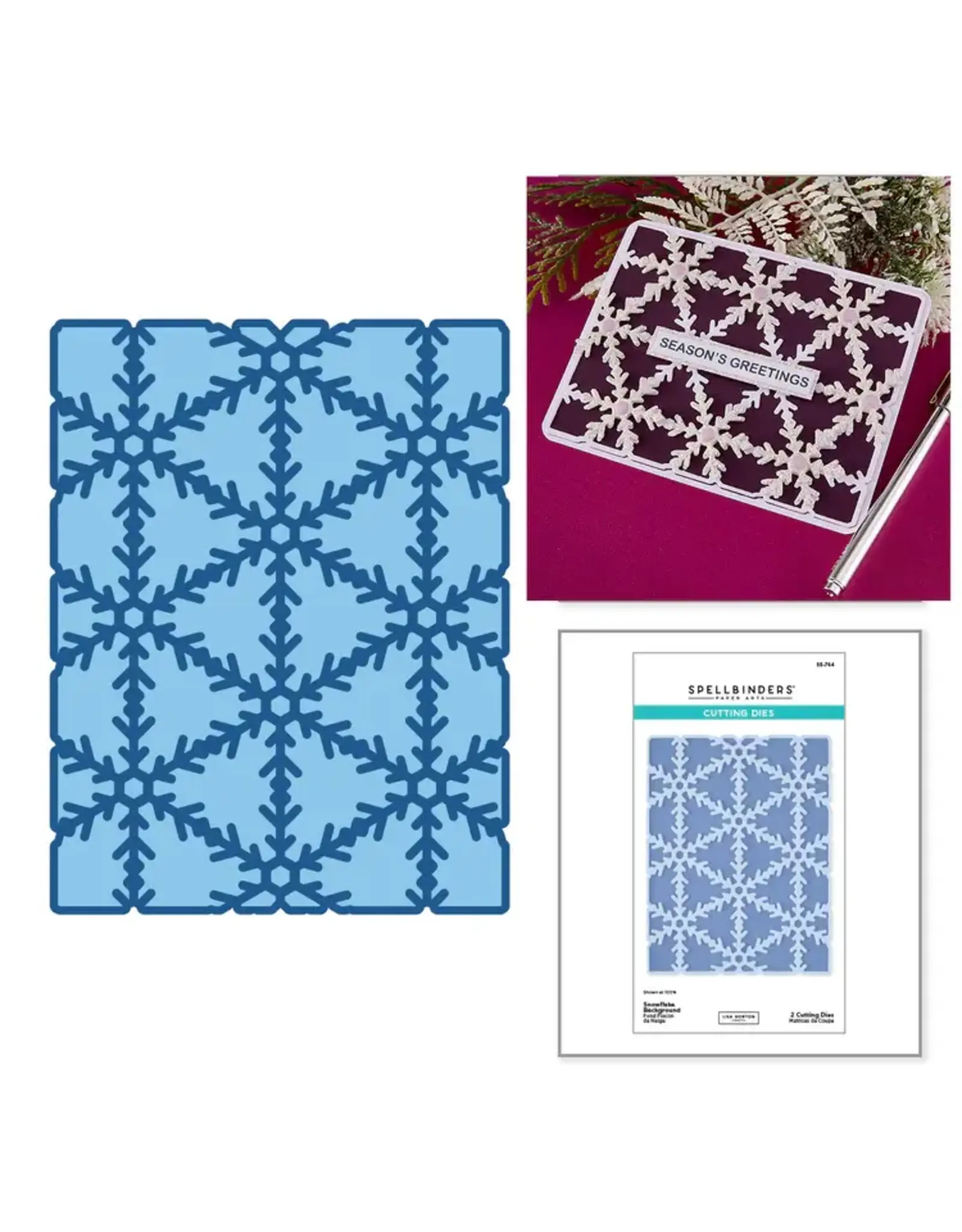 SPELLBINDERS SPELLBINDERS LISA HORTON SNOWFLAKE BACKGROUND ETCHED DIE SET
