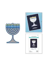 SPELLBINDERS SPELLBINDERS MENORAH LIGHTS CLEAR STAMP & DIE SET