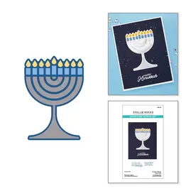 SPELLBINDERS SPELLBINDERS MENORAH LIGHTS CLEAR STAMP & DIE SET