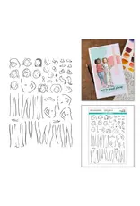 SPELLBINDERS SPELLBINDERS JOSH GRIFFITHS STUDIO ILLUSTRATED LADY CLEAR STAMP SET