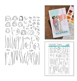 SPELLBINDERS SPELLBINDERS JOSH GRIFFITHS STUDIO ILLUSTRATED LADY CLEAR STAMP SET
