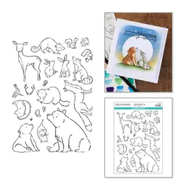 SPELLBINDERS SPELLBINDERS JOSH GRIFFITHS STUDIO WILD FRIENDS CLEAR STAMP SET