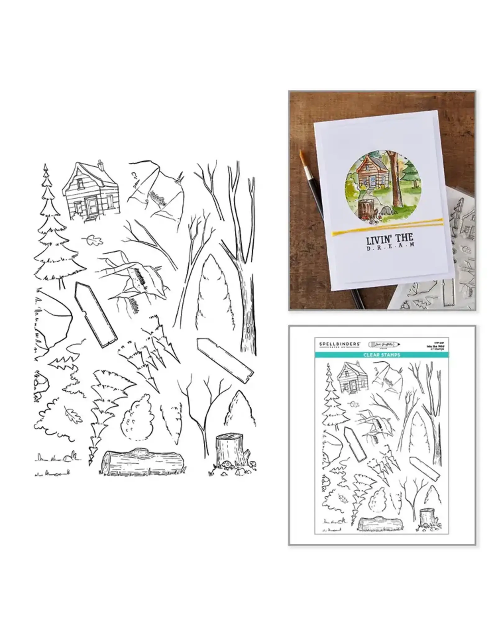 SPELLBINDERS SPELLBINDERS JOSH GRIFFITHS STUDIO INTO THE WILD CLEAR STAMP SET