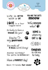 ELIZABETH CRAFT DESIGNS ELIZABETH CRAFT DESIGNS CUTE & WHIMSICAL CATS SENTIMENTS CLEAR STAMP SET