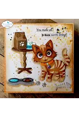 ELIZABETH CRAFT DESIGNS ELIZABETH CRAFT DESIGNS CUTE & WHIMSICAL CATS SENTIMENTS CLEAR STAMP SET