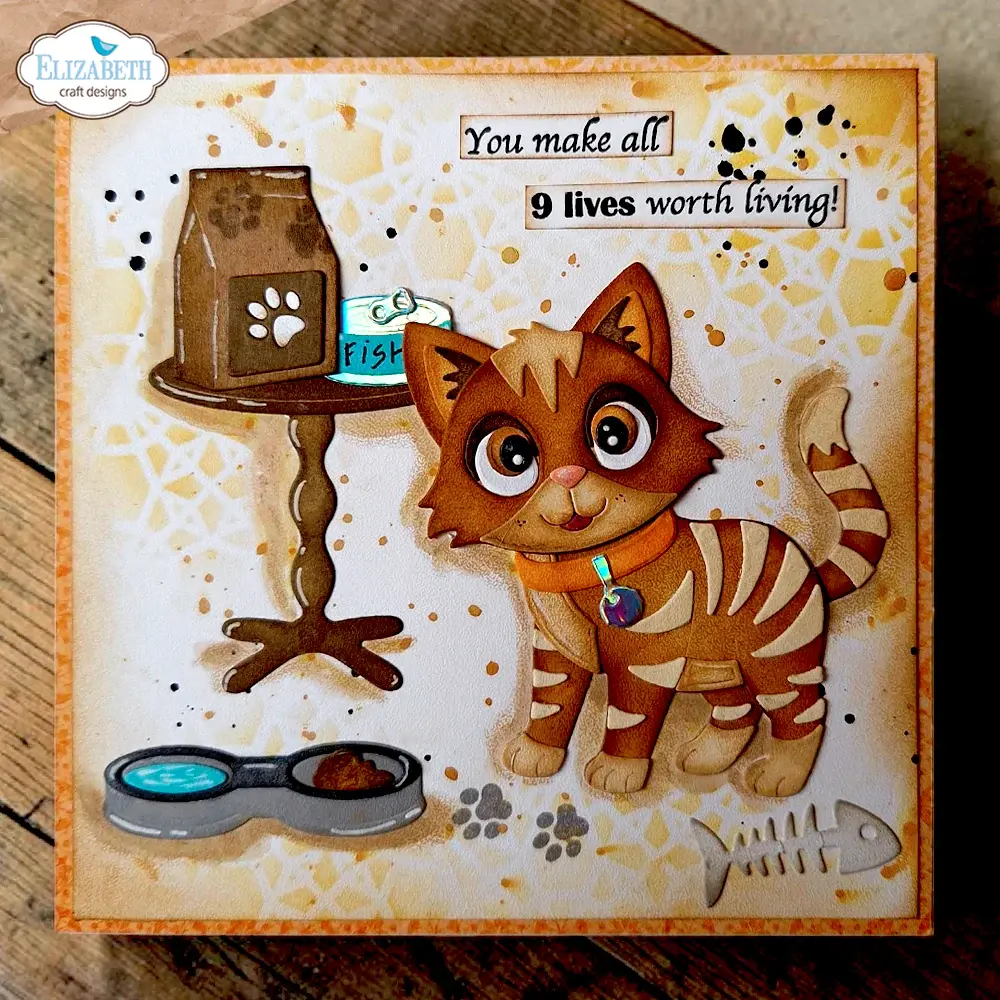 ELIZABETH CRAFT DESIGNS ELIZABETH CRAFT DESIGNS CUTE & WHIMSICAL CATS SENTIMENTS CLEAR STAMP SET