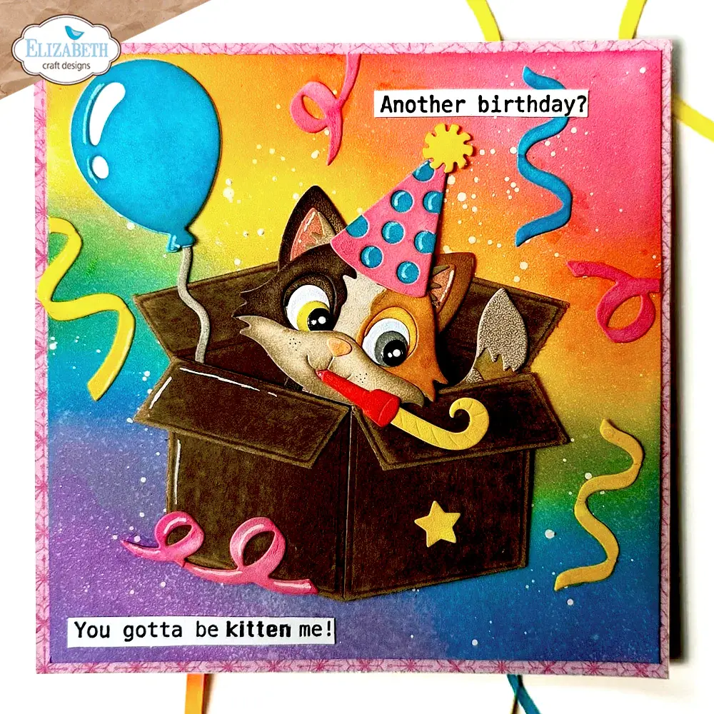 ELIZABETH CRAFT DESIGNS ELIZABETH CRAFT DESIGNS CUTE & WHIMSICAL CATS SENTIMENTS CLEAR STAMP SET
