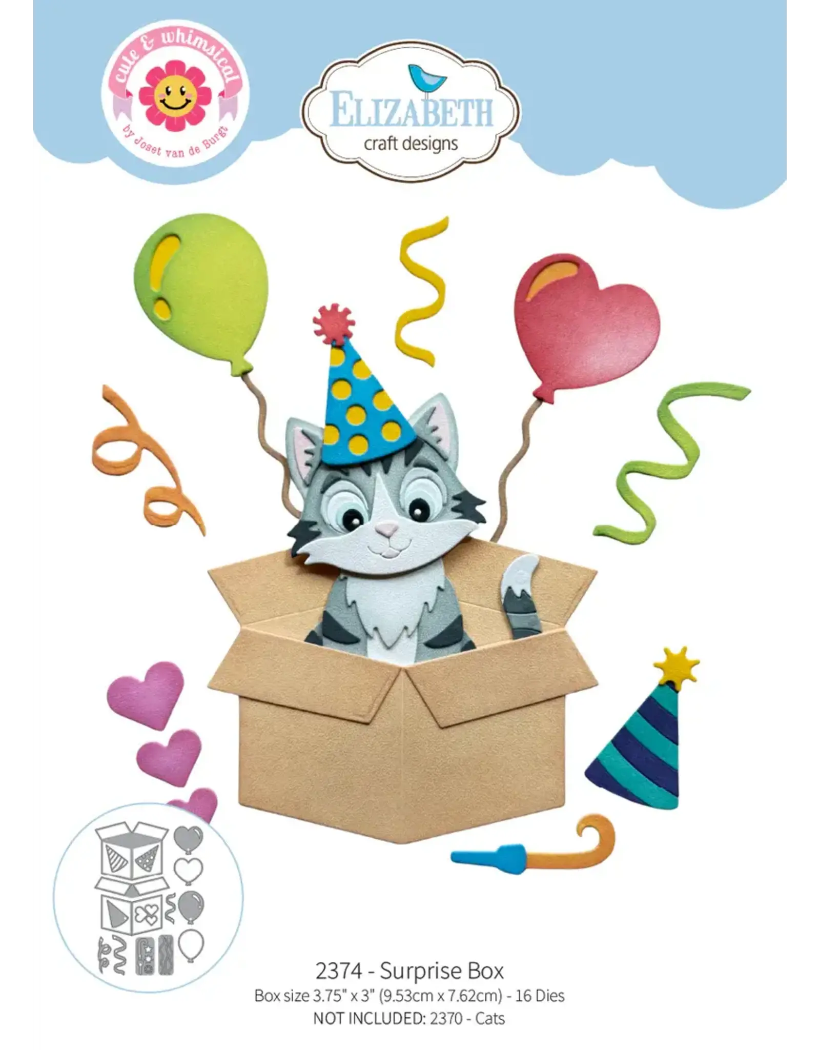 ELIZABETH CRAFT DESIGNS ELIZABETH CRAFT DESIGNS CUTE & WHIMSICAL MEET THE CATS SURPRISE BOX DIE SET