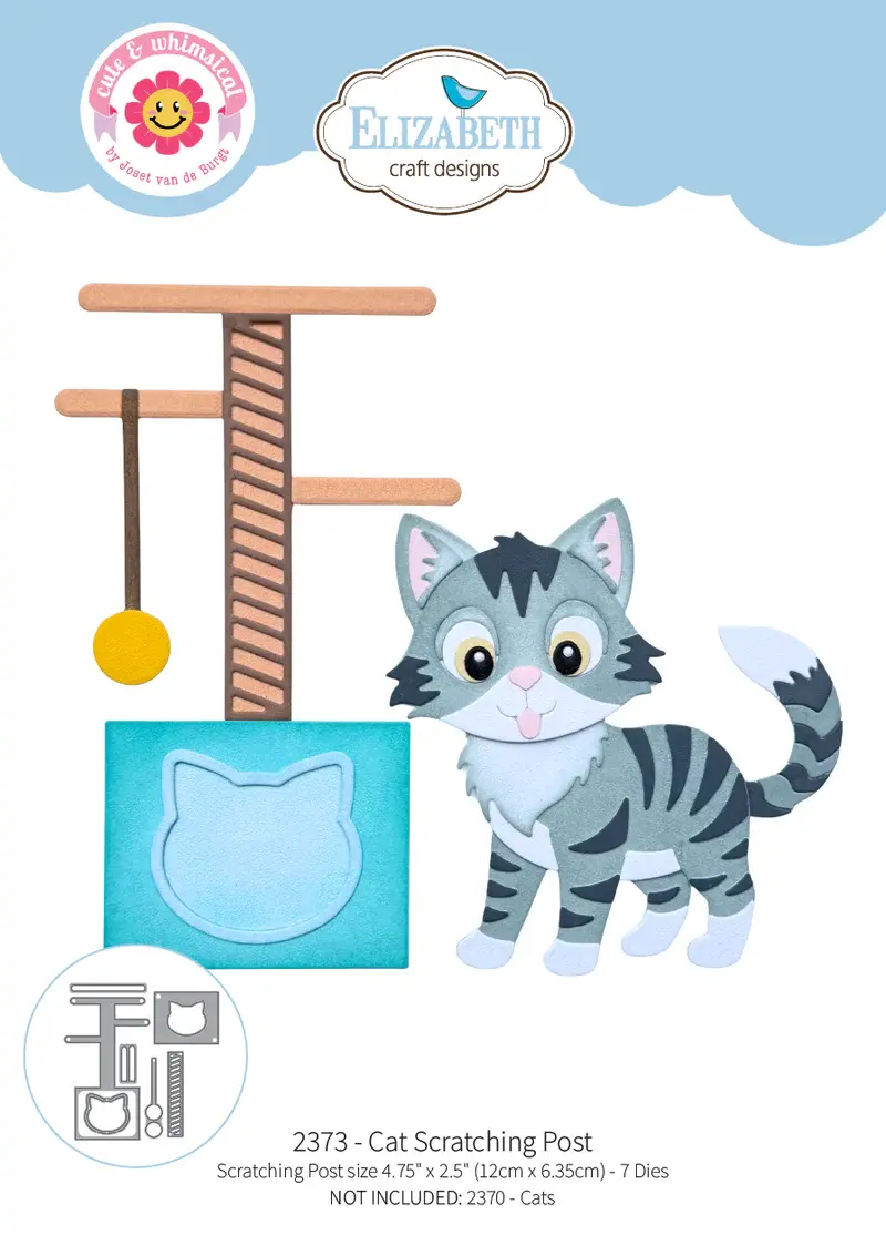 ELIZABETH CRAFT DESIGNS ELIZABETH CRAFT DESIGNS CUTE & WHIMSICAL MEET THE CATS SCRATCHING POST DIE SET