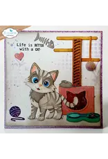 ELIZABETH CRAFT DESIGNS ELIZABETH CRAFT DESIGNS CUTE & WHIMSICAL MEET THE CATS SCRATCHING POST DIE SET