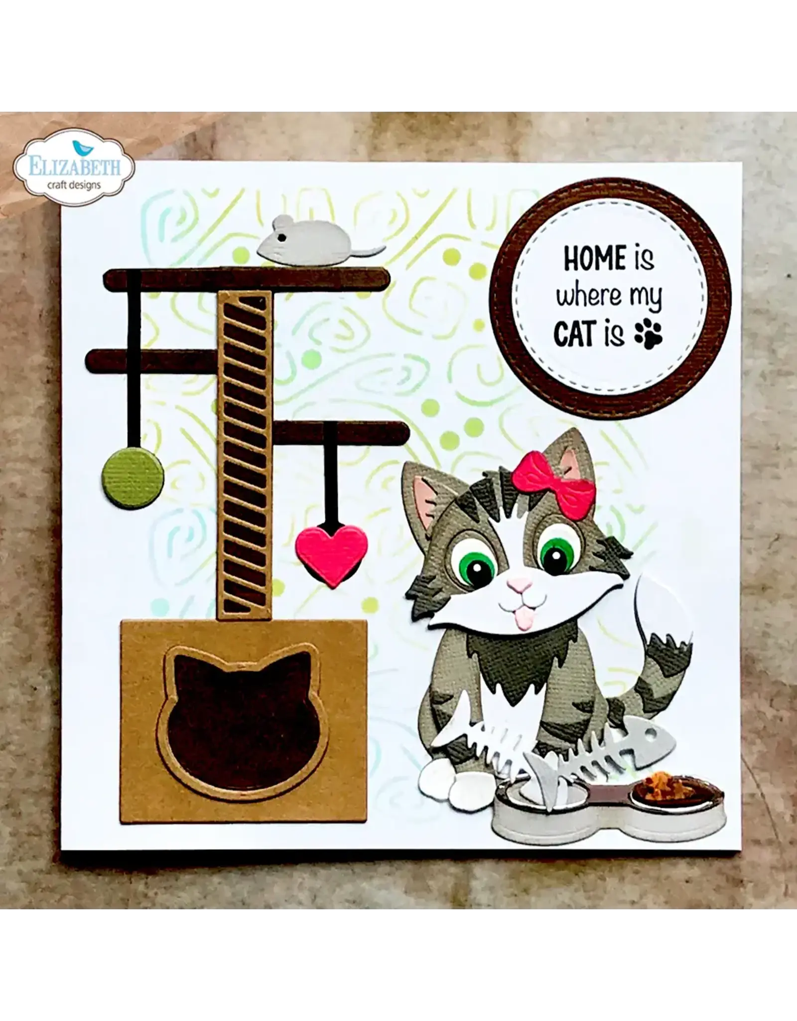 ELIZABETH CRAFT DESIGNS ELIZABETH CRAFT DESIGNS CUTE & WHIMSICAL MEET THE CATS SCRATCHING POST DIE SET