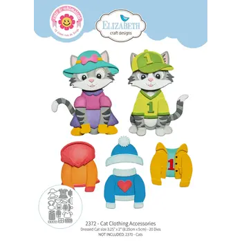 ELIZABETH CRAFT DESIGNS ELIZABETH CRAFT DESIGNS CUTE & WHIMSICAL MEET THE CATS CLOTHING ACCESSORIES DIE SET