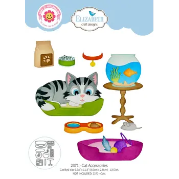 ELIZABETH CRAFT DESIGNS ELIZABETH CRAFT DESIGNS CUTE & WHIMSICAL MEET THE CATS ACCESSORIES DIE SET