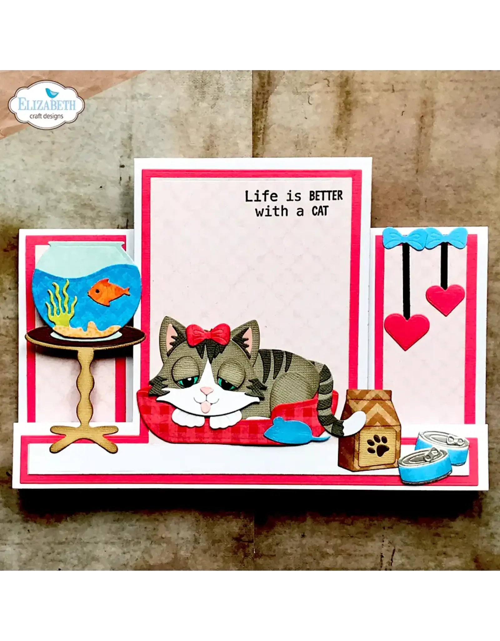 ELIZABETH CRAFT DESIGNS ELIZABETH CRAFT DESIGNS CUTE & WHIMSICAL MEET THE CATS ACCESSORIES DIE SET