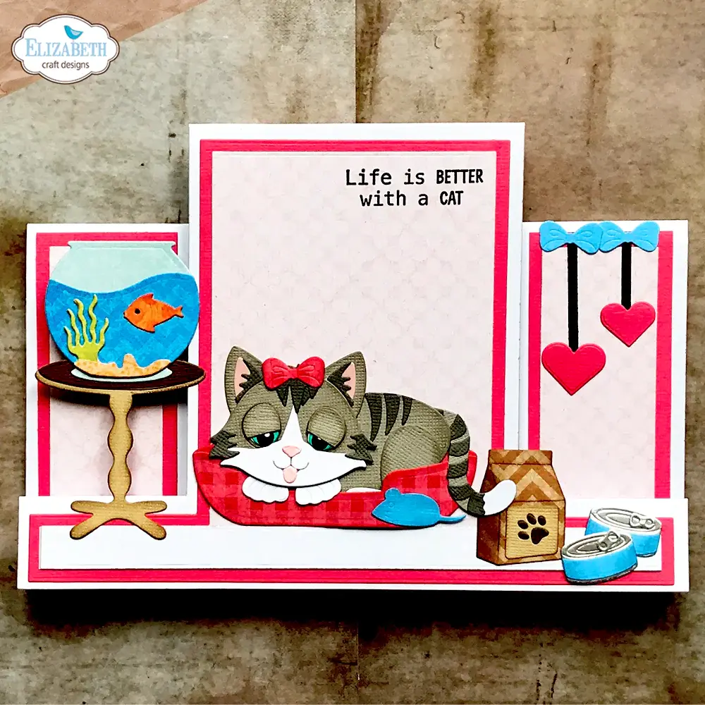 ELIZABETH CRAFT DESIGNS ELIZABETH CRAFT DESIGNS CUTE & WHIMSICAL MEET THE CATS ACCESSORIES DIE SET