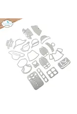 ELIZABETH CRAFT DESIGNS ELIZABETH CRAFT DESIGNS CUTE & WHIMSICAL MEET THE CATS CLOTHING ACCESSORIES DIE SET