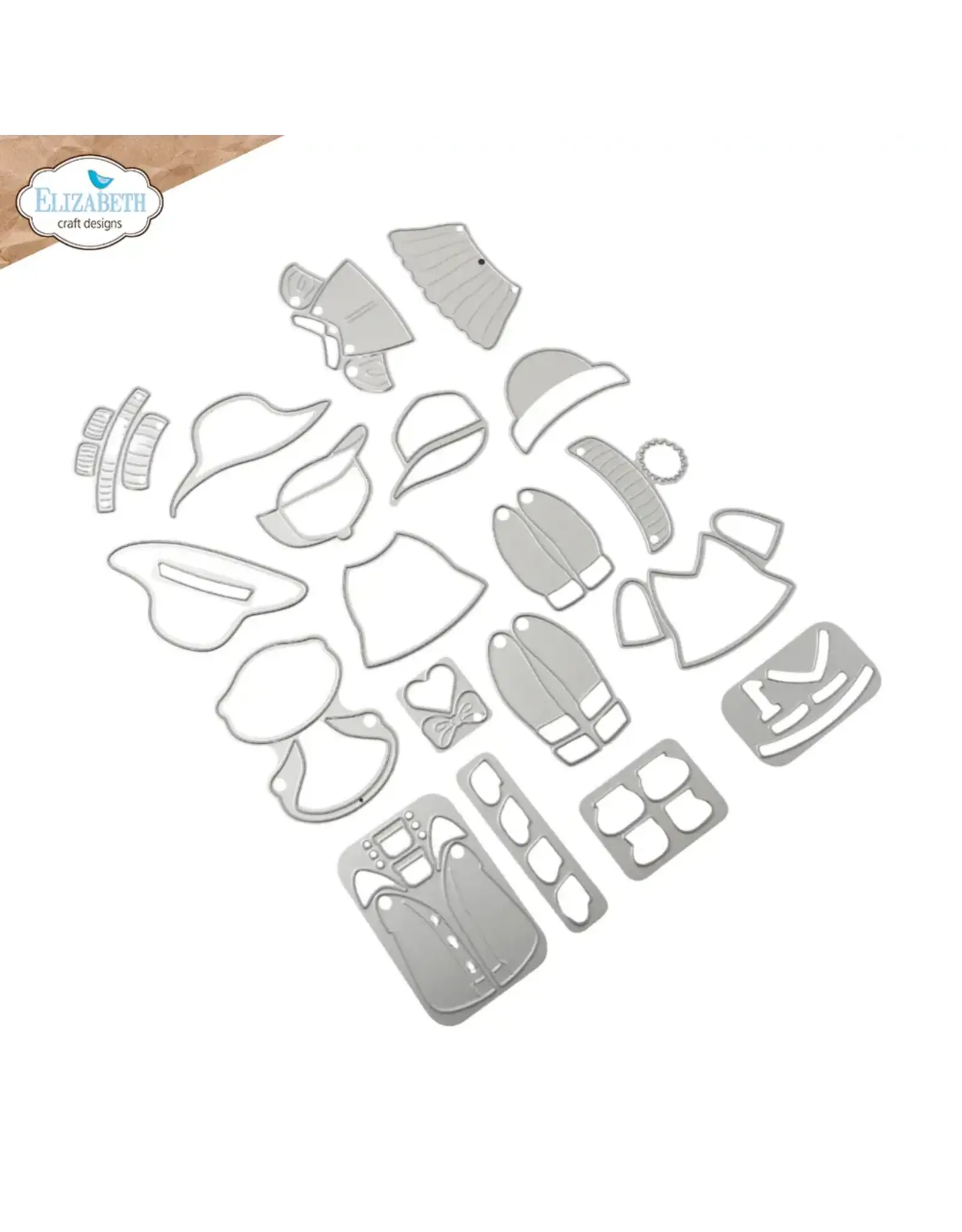 ELIZABETH CRAFT DESIGNS ELIZABETH CRAFT DESIGNS CUTE & WHIMSICAL MEET THE CATS CLOTHING ACCESSORIES DIE SET
