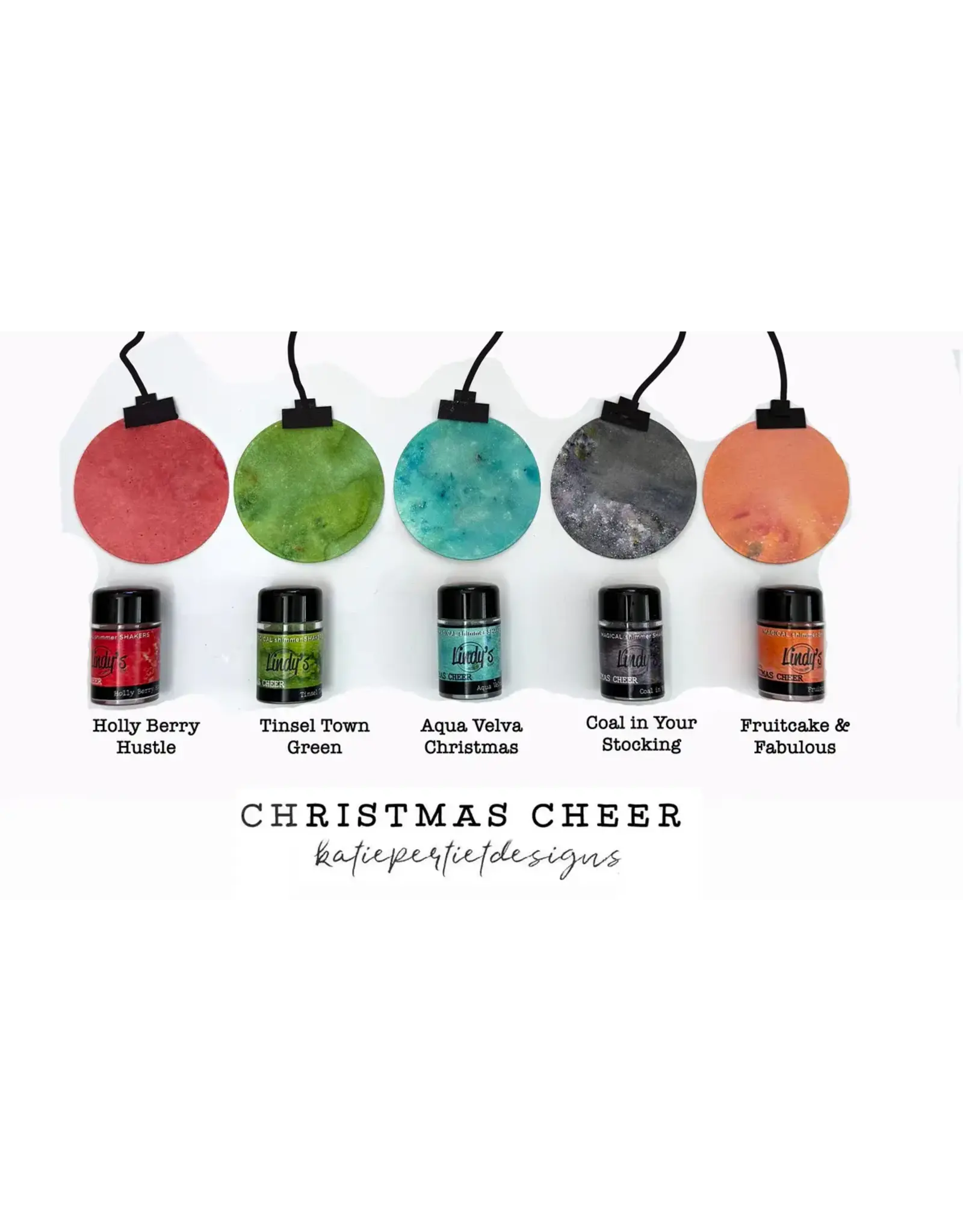 LINDY’S STAMP GANG LINDY'S STAMP GANG KATIE PERTIET'S CHRISTMAS CHEER SHIMMER SHAKER SET