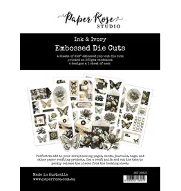 PAPER ROSE PAPER ROSE INK & IVORY EMBOSSED DIE CUTS