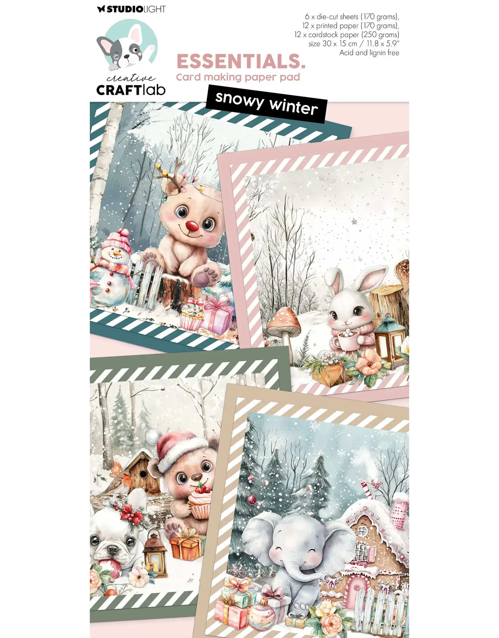 STUDIOLIGHT STUDIOLIGHT SNOWY WINTER CARD MAKING PAD