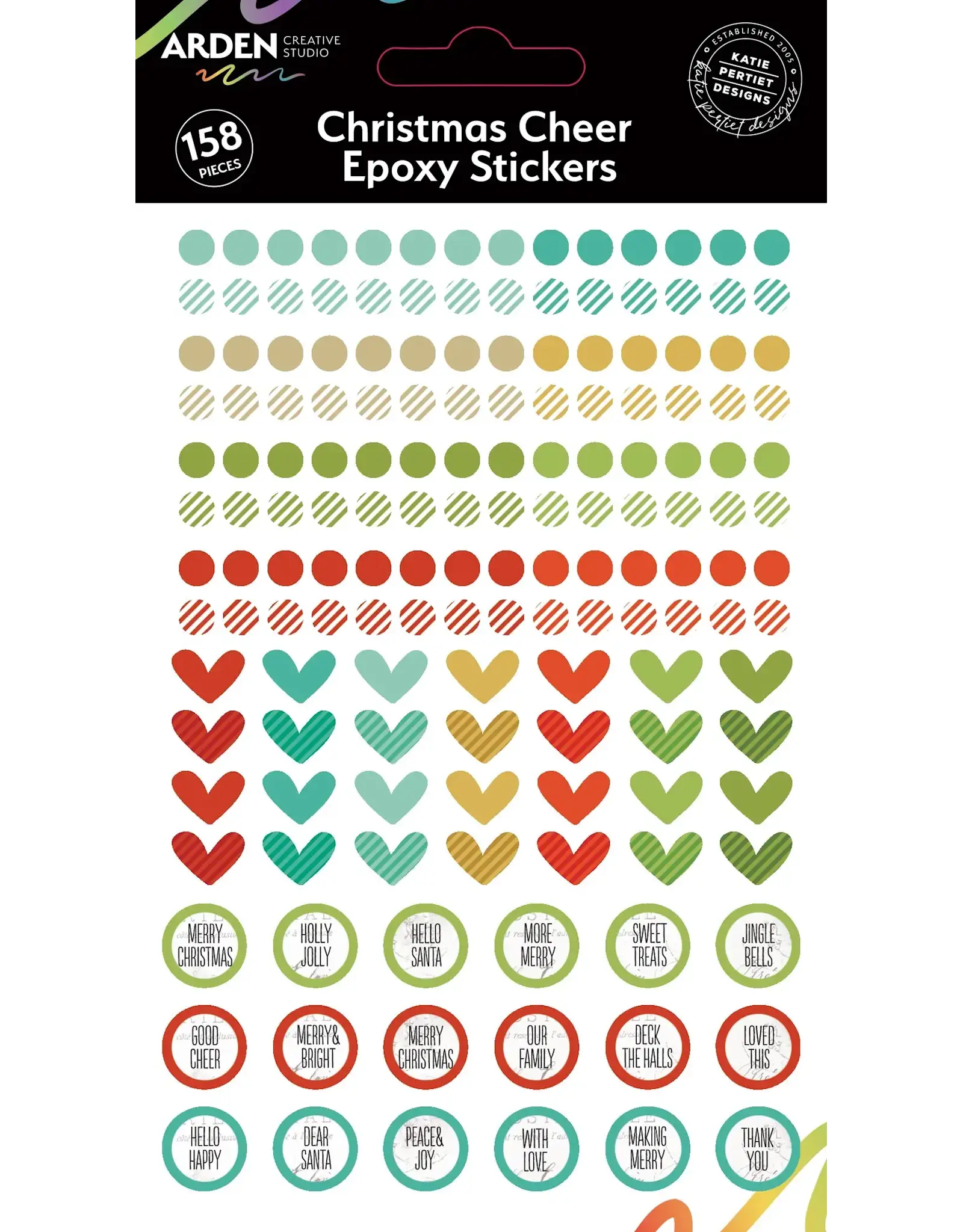 ARDEN CREATIVE STUDIO ARDEN CREATIVE STUDIO CHRISTMAS CHEER EPOXY STICKERS