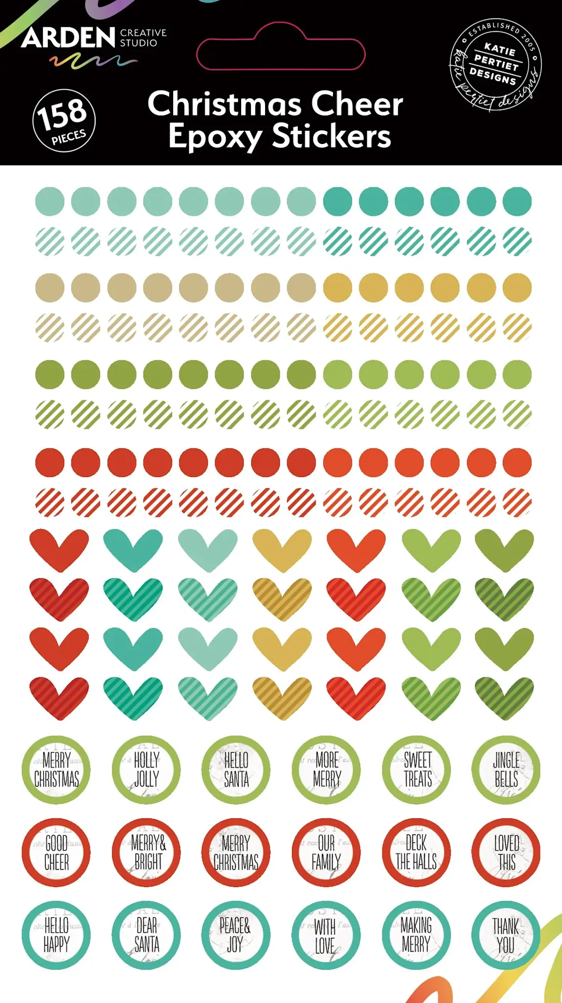 ARDEN CREATIVE STUDIO ARDEN CREATIVE STUDIO CHRISTMAS CHEER EPOXY STICKERS