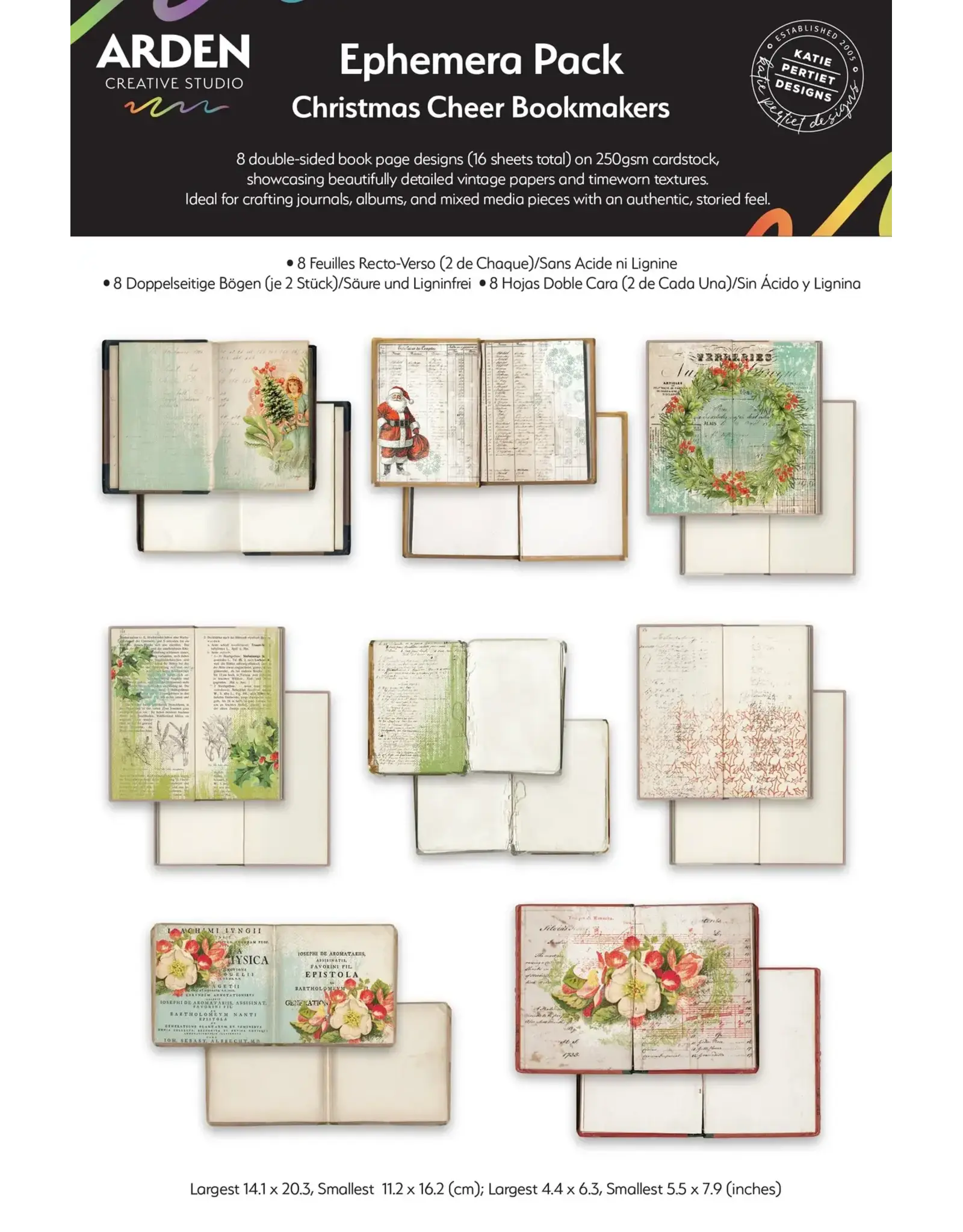 ARDEN CREATIVE STUDIO ARDEN CREATIVE STUDIO CHRISTMAS CHEER BOOKMAKERS EPHEMERA DIE-CUTS