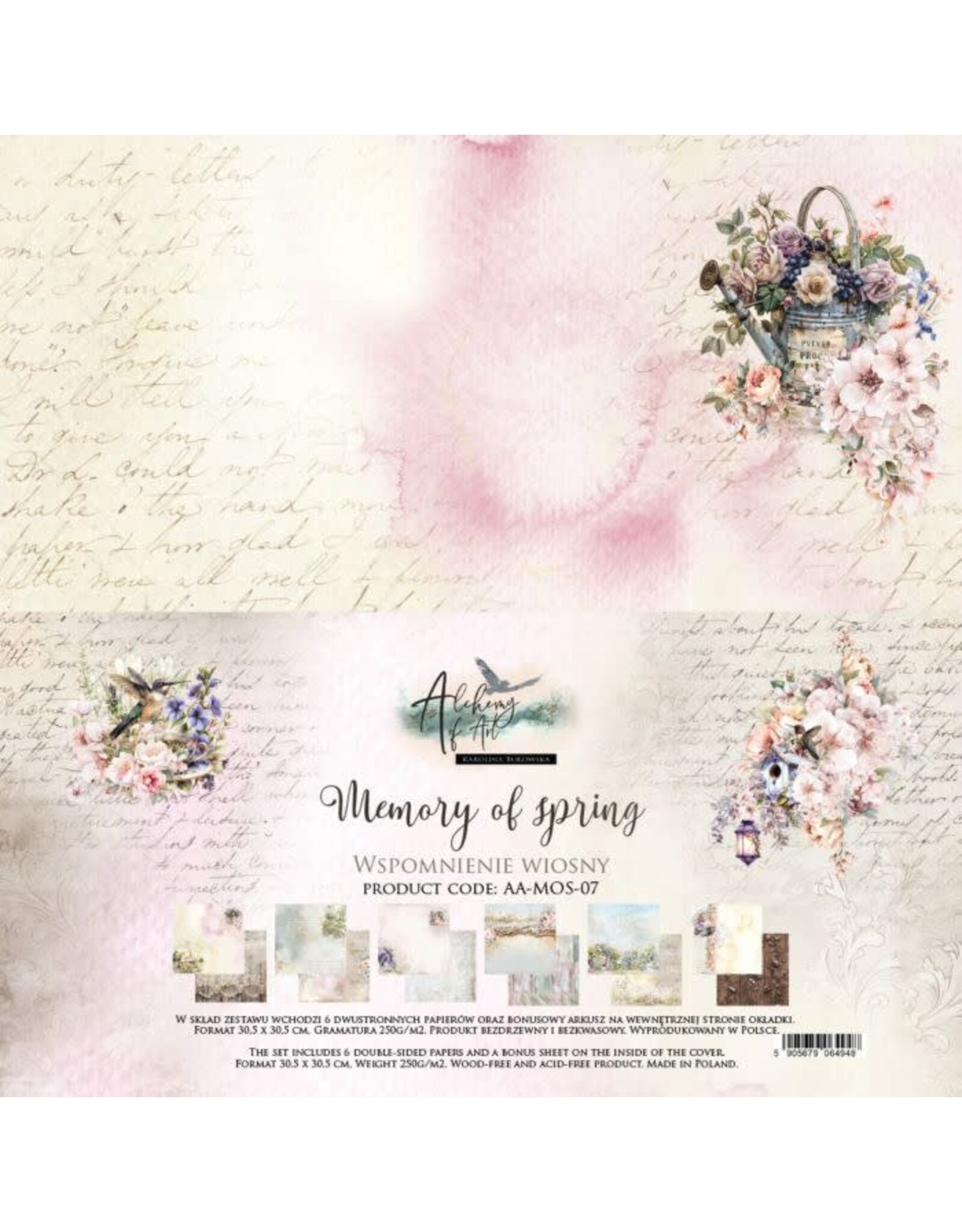 ALCHEMY OF ART ALCHEMY OF ART MEMORY OF SPRING 12x12 PAPER PACK 6 SHEETS