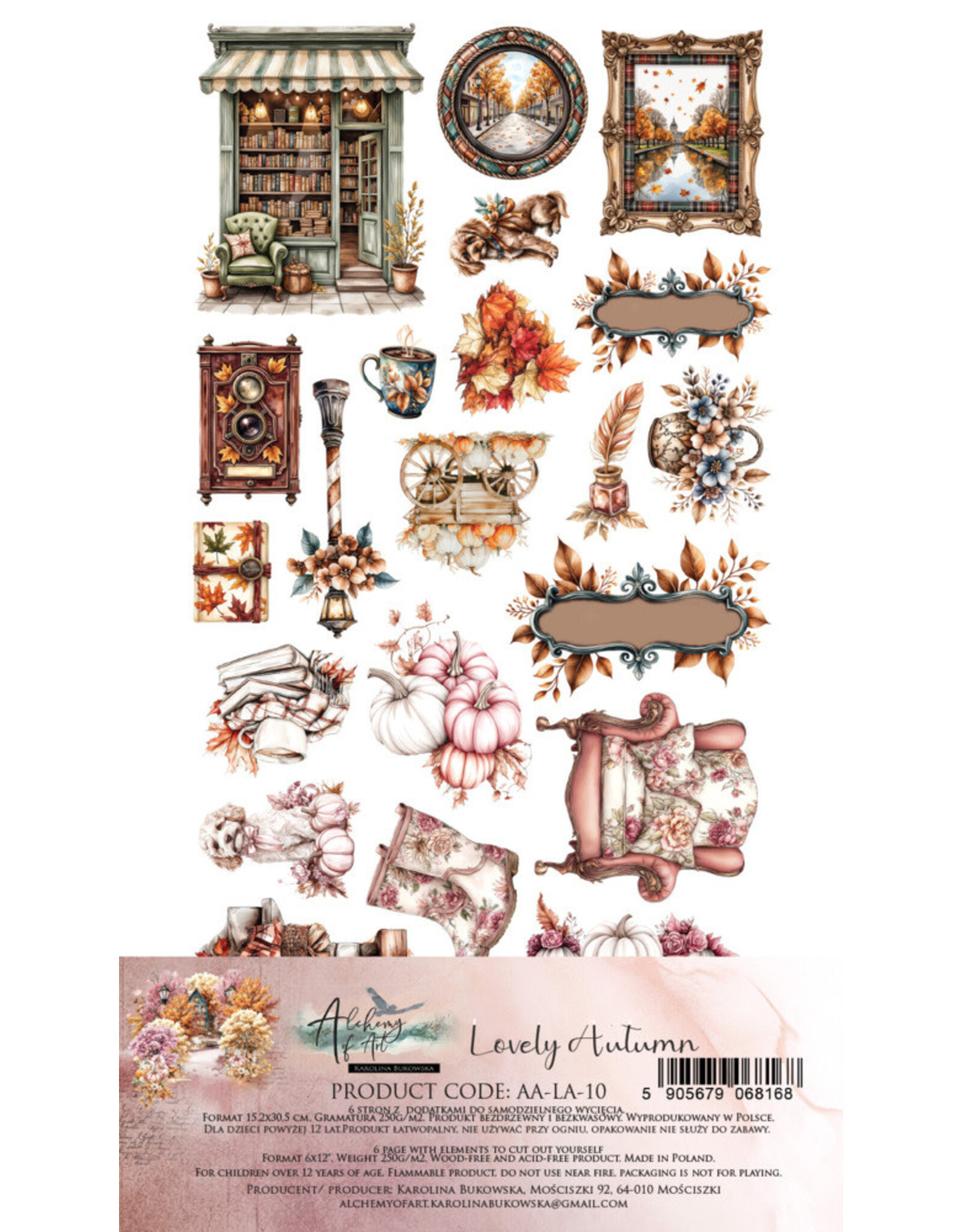 ALCHEMY OF ART ALCHEMY OF ART LOVELY AUTUMN 6x12 EXTRAS DIE-CUTS