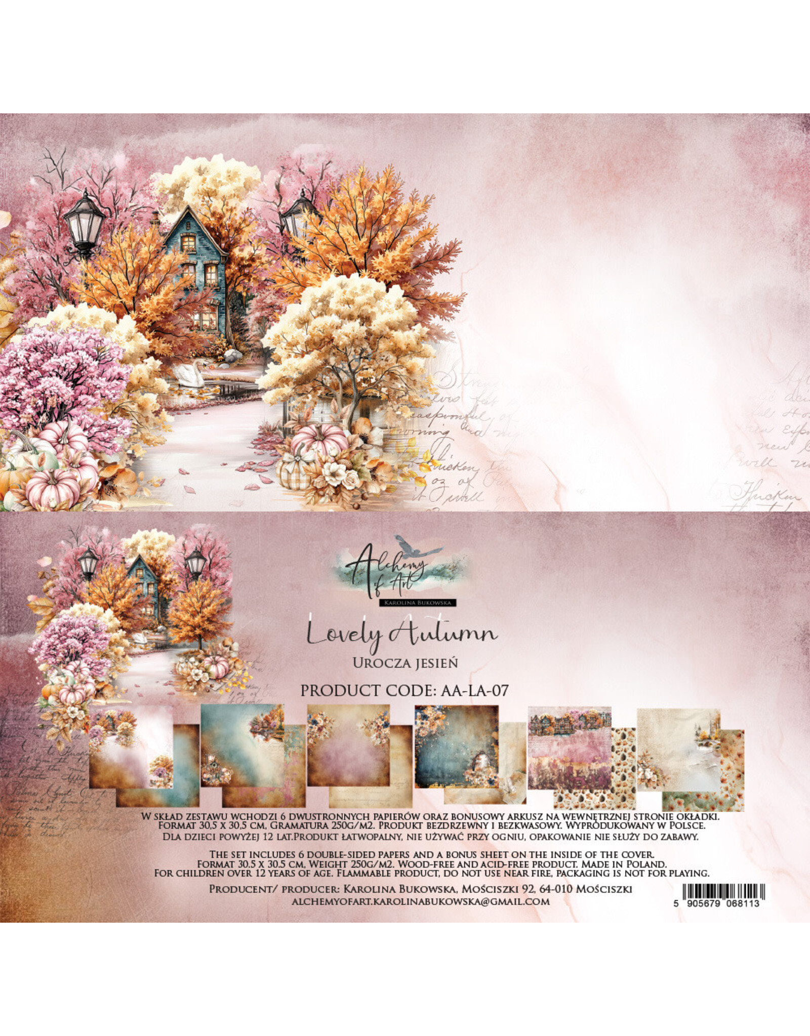 ALCHEMY OF ART ALCHEMY OF ART LOVELY AUTUMN 12x12 PAPER PACK 6 SHEETS