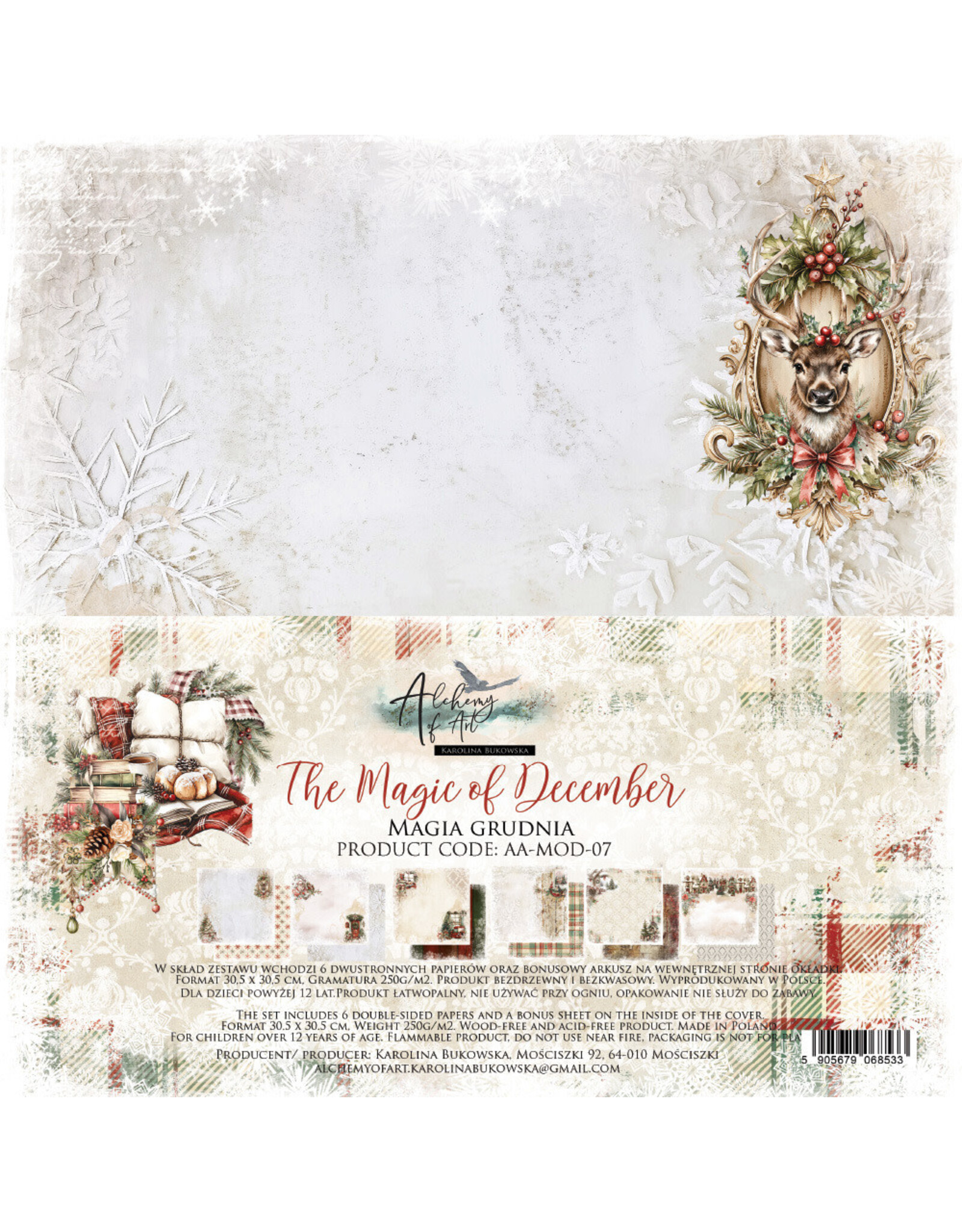 ALCHEMY OF ART ALCHEMY OF ART THE MAGIC OF DECEMBER 12x12 PAPER PACK 6 SHEETS