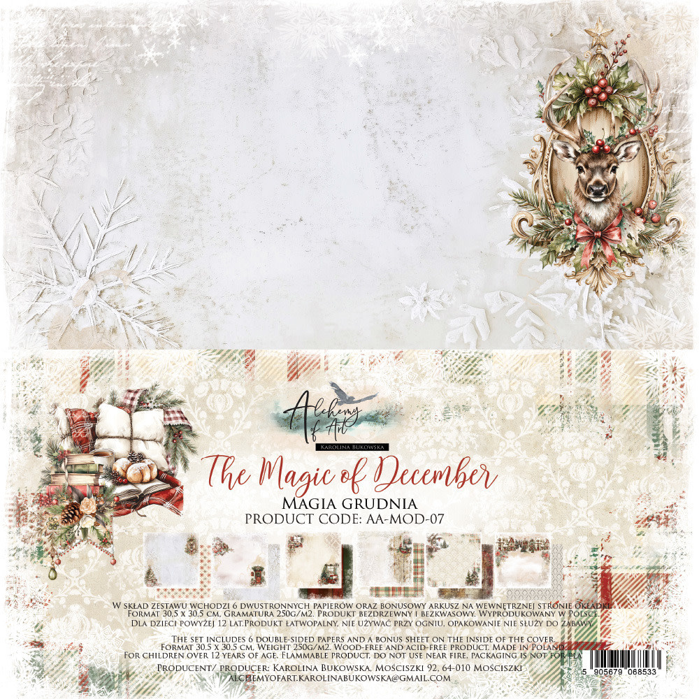 ALCHEMY OF ART ALCHEMY OF ART THE MAGIC OF DECEMBER 12x12 PAPER PACK 6 SHEETS