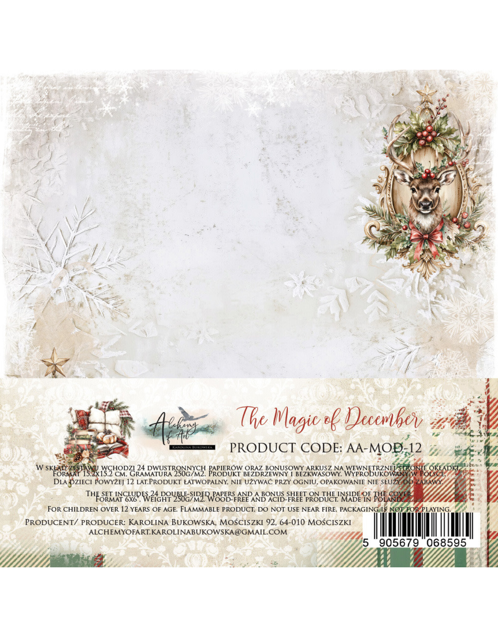 ALCHEMY OF ART ALCHEMY OF ART THE MAGIC OF DECEMBER 6x6 PAPER PACK 24 SHEETS