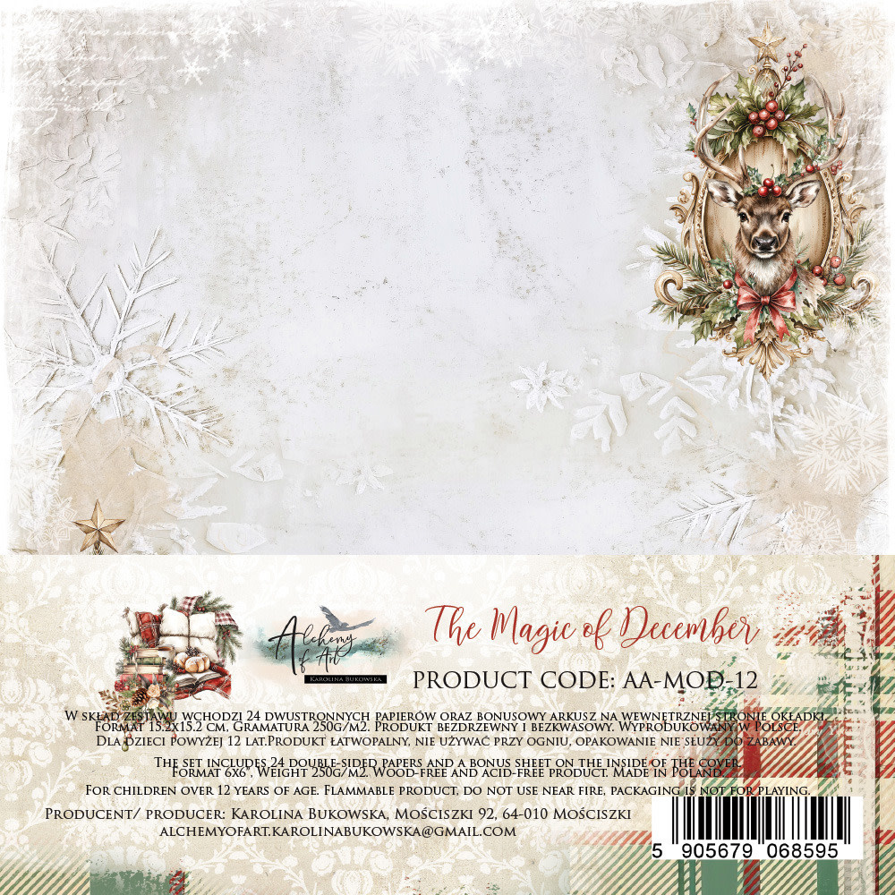 ALCHEMY OF ART ALCHEMY OF ART THE MAGIC OF DECEMBER 6x6 PAPER PACK 24 SHEETS