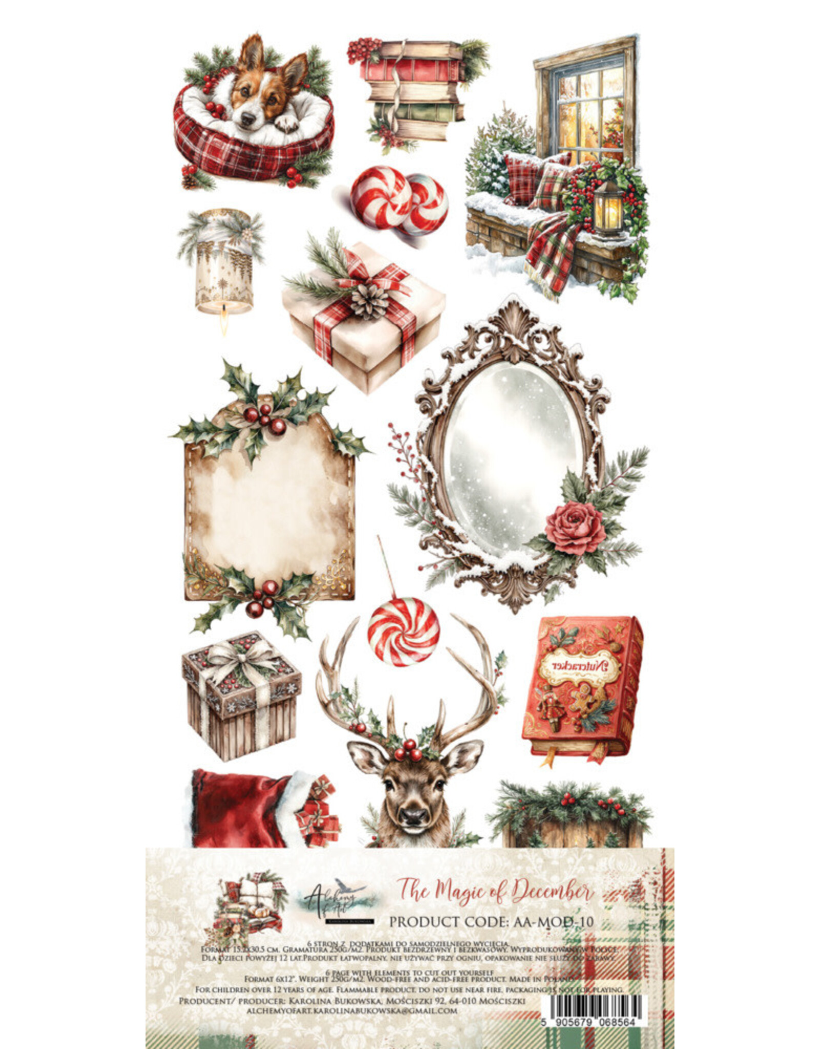 ALCHEMY OF ART ALCHEMY OF ART THE MAGIC OF DECEMBER 6x12 EXTRAS DIE-CUTS