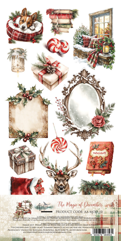 ALCHEMY OF ART ALCHEMY OF ART THE MAGIC OF DECEMBER 6x12 EXTRAS DIE-CUTS