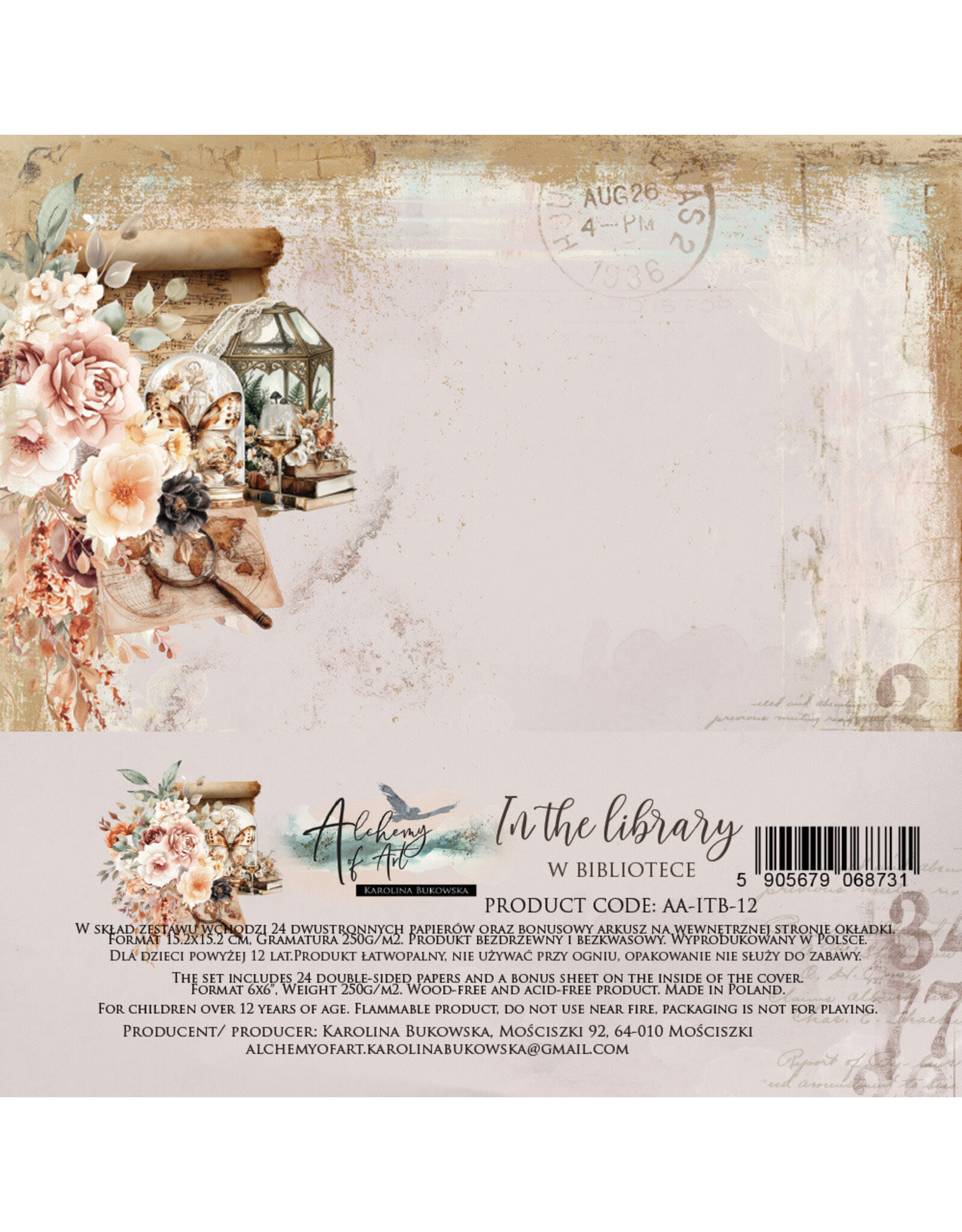 ALCHEMY OF ART ALCHEMY OF ART IN THE LIBRARY 6x12 EXTRAS DIE-CUTS