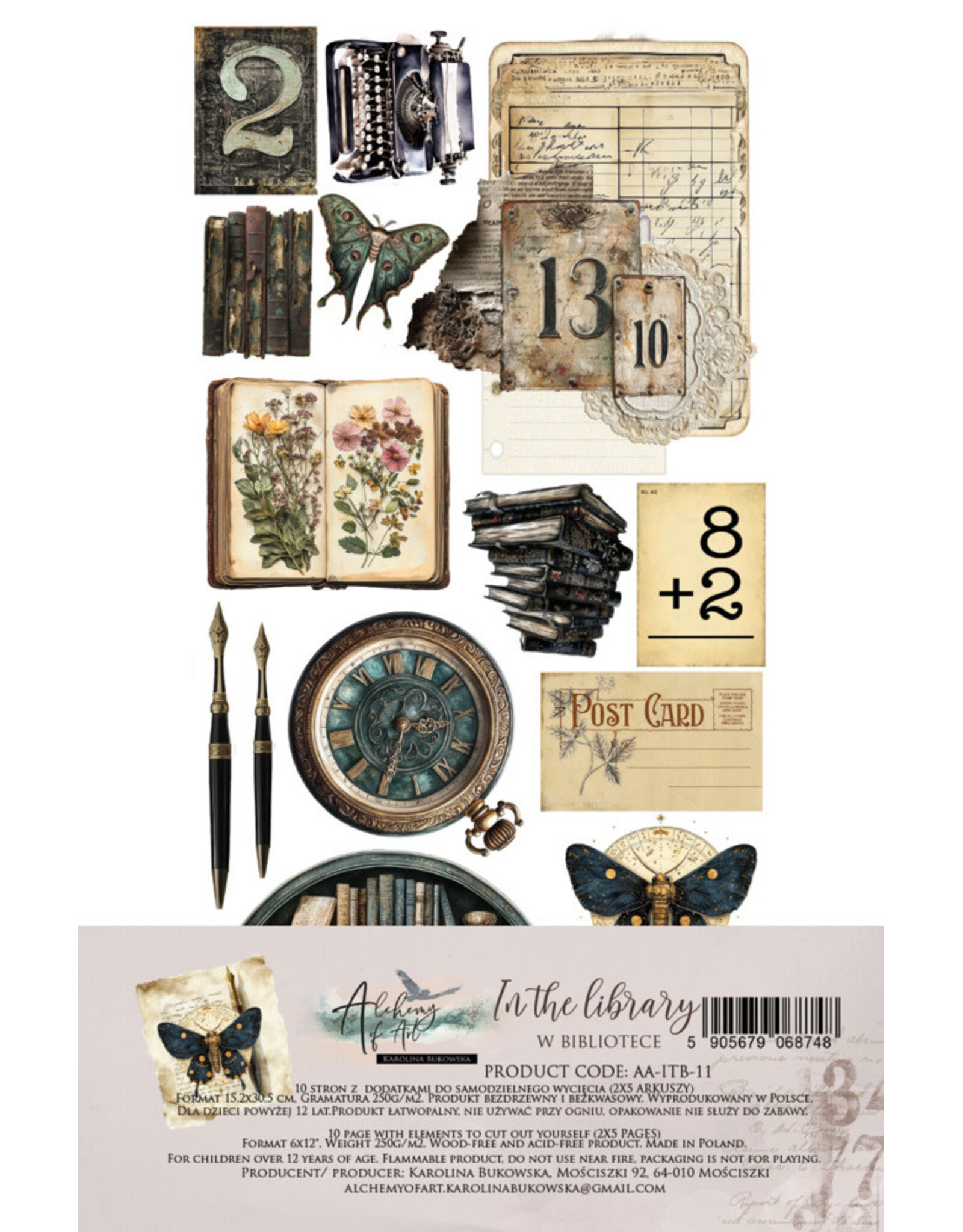 ALCHEMY OF ART ALCHEMY OF ART IN THE LIBRARY 02 6x12 EXTRAS DIE-CUTS