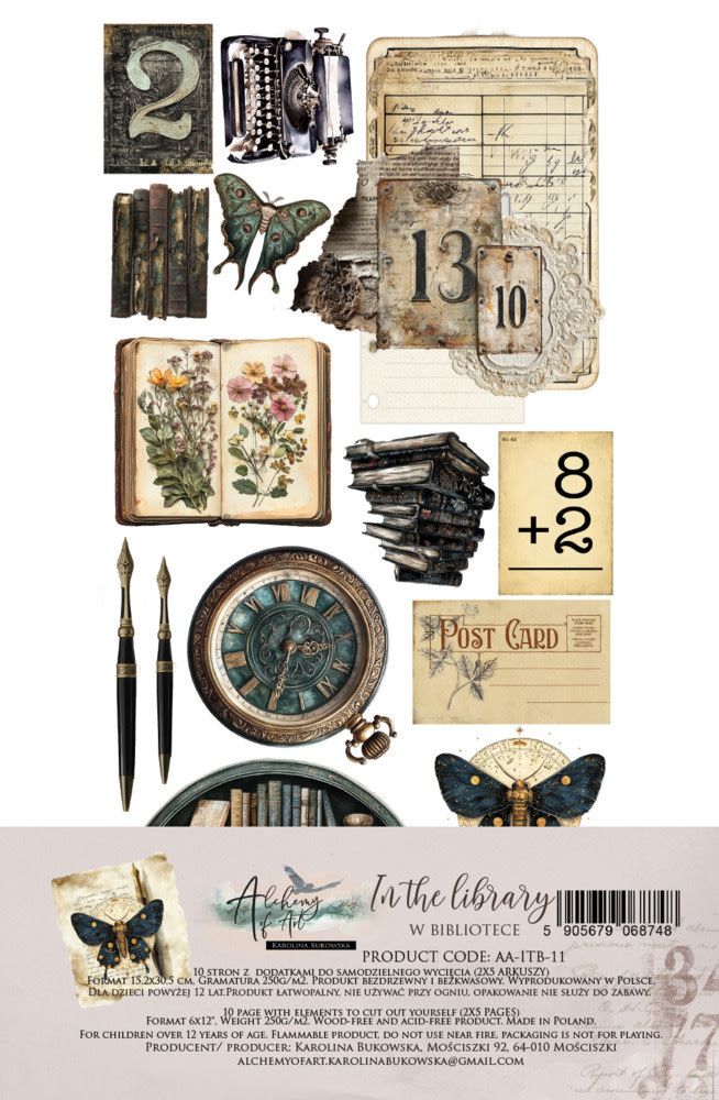 ALCHEMY OF ART ALCHEMY OF ART IN THE LIBRARY 02 6x12 EXTRAS DIE-CUTS