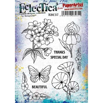 PAPER ARTSY PAPER ARTSY ECLECTICA SCRAPCOSY ESC57 CLING STAMP SET