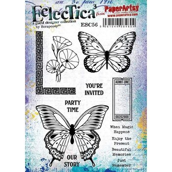 PAPER ARTSY PAPER ARTSY ECLECTICA SCRAPCOSY ESC56 CLING STAMP SET