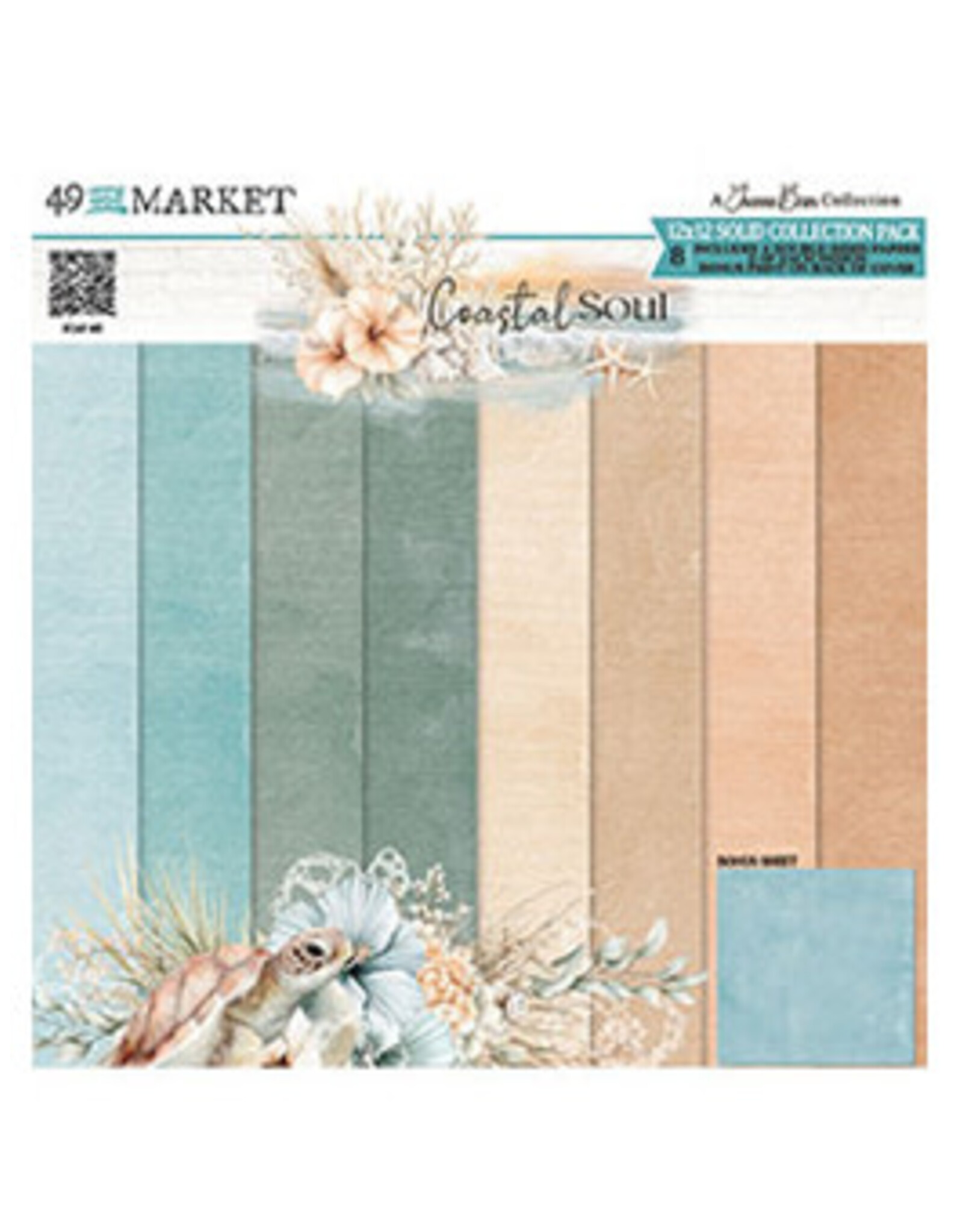 49 AND MARKET 49 AND MARKET COASTAL SOUL SOLIDS 12x12 COLLECTION PACK
