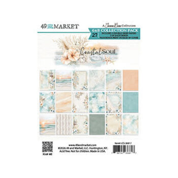 49 AND MARKET 49 AND MARKET COASTAL SOUL 6x8 COLLECTION PACK 24 SHEETS